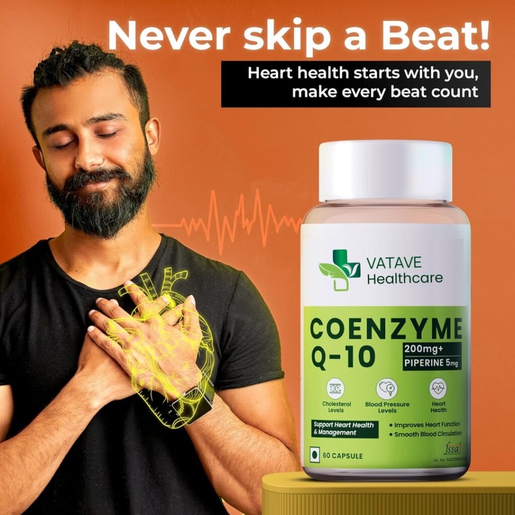 Best Coenzyme Q10 Supplement in India By Vatave Healthcare stands out for its purity, effectiveness, and trust.