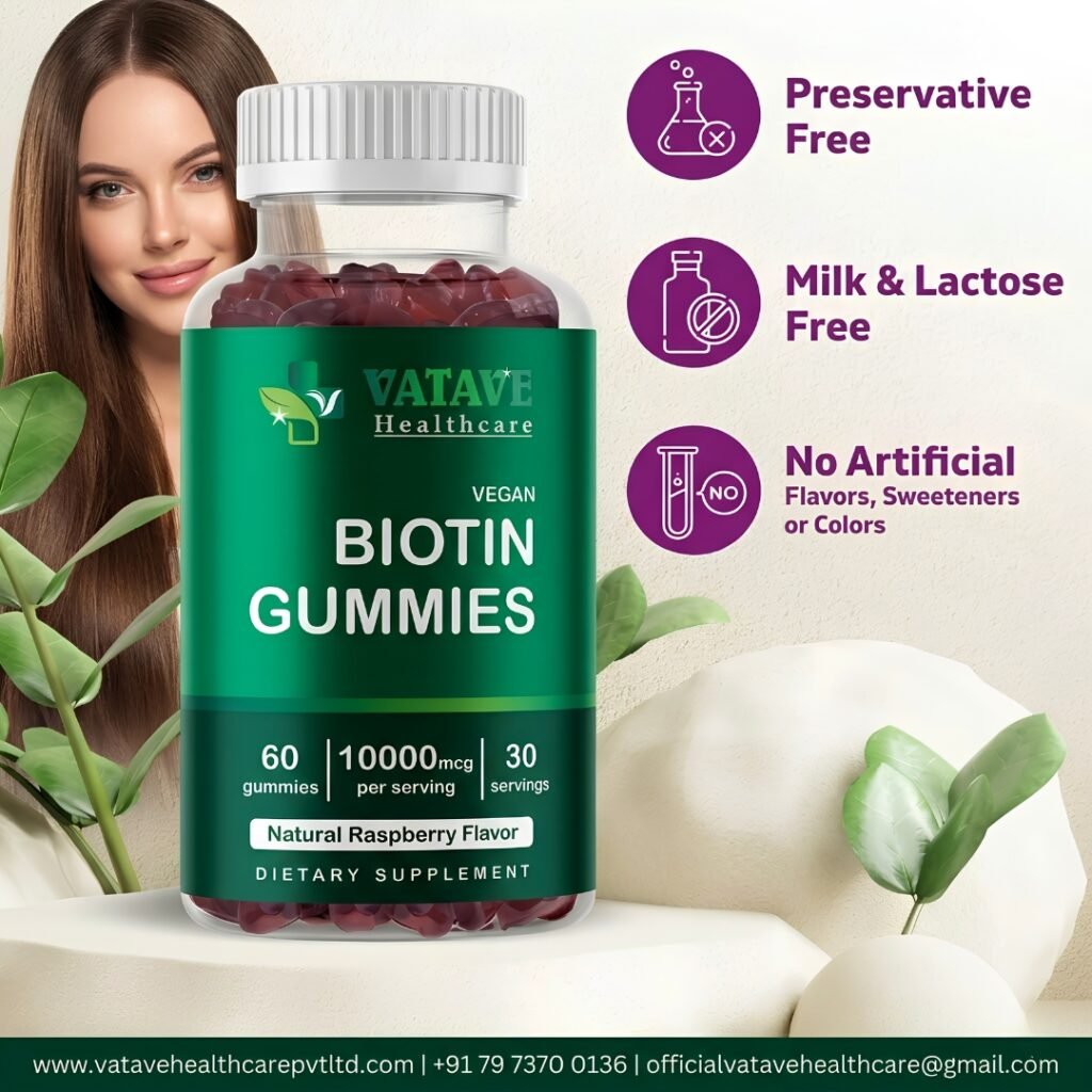 Best Biotin Capsule manufacturer in Punjab is Vatave Healthcare. Discover premium quality biotin supplements, trusted manufacturing, and innovation.