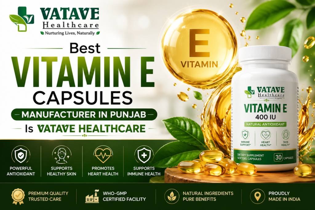 Best Vitamin E Capsules Manufacturer in Punjab Is Vatave Healthcare